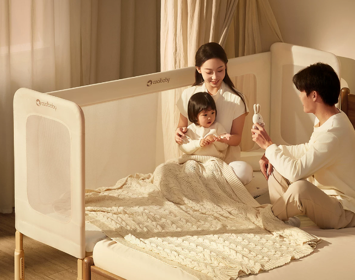 破解夜间育儿睡眠难题,coolbaby一体式拼接床,守护母婴整夜安稳好眠